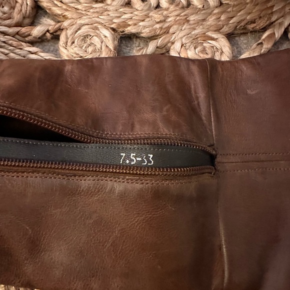 Steve Madden Hudsun Cognac Leather Knee High Heeled Boots Size 7.5 Like New! - Picture 6 of 8